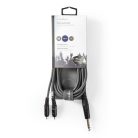 Nedis COTH23300GY30 félprofi XLR audio kábel, 6,35mm sztereo jack dugó - 2x RCA dugó, 3m