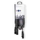 Nedis COTH15020GY15 balanced/szimmetrikus félprofi XLR audio kábel, XLR 3p aljzat - 2 x XLR 3p dugó, 1.5m, rugalmas