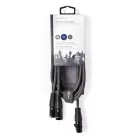 Nedis COTH15020GY15 balanced/szimmetrikus félprofi XLR audio kábel, XLR 3p aljzat - 2 x XLR 3p dugó, 1.5m, rugalmas