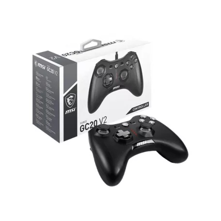 MSI ACCY Force GC20 V2 Wired Game Controller, Black