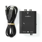 Nedis ACON2508BK, analóg - digitális audio konverter, 2x RCA bemenet - digitális koax / toslink kimenet