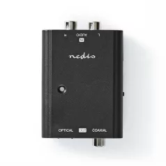   Nedis ACON2508BK, analóg - digitális audio konverter, 2x RCA bemenet - digitális koax / toslink kimenet