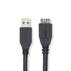   Nedis CCGL61500BK05 USB3.2 - micro-B (micro B) kábel, 5 Gbps, 0,5m, (USB3.1, USB3.0, USB2.0)