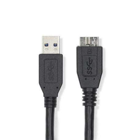 Nedis CCGL61500BK05 USB3.2 - micro-B (micro B) kábel, 5 Gbps, 0,5m, (USB3.1, USB3.0, USB2.0)