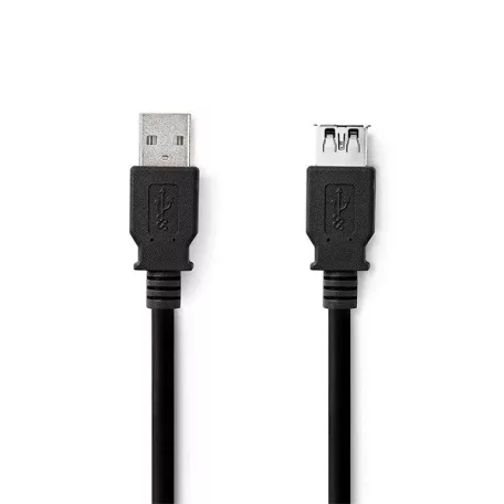 Nedis CCGL61010BK30 USB3.2 toldó / hosszabító kábel, USB A dugó - USB-A aljzat, 5 Gbps, 3m, (USB3.1, USB3.0, USB2.0)
