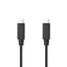 Nedis CCGL64750BK10 USB C - USB-C kábel, USB3.2 Gen 2, 240W, 20 Gbps, 1m, (USB3.1, USB3.0, USB2.0)