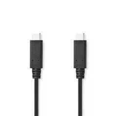   Nedis CCGL64750BK10 USB C - USB-C kábel, USB3.2 Gen 2, 240W, 20 Gbps, 1m, (USB3.1, USB3.0, USB2.0)