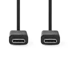Nedis CCGL64750BK10 USB C - USB-C kábel, USB3.2 Gen 2, 240W, 20 Gbps, 1m, (USB3.1, USB3.0, USB2.0)