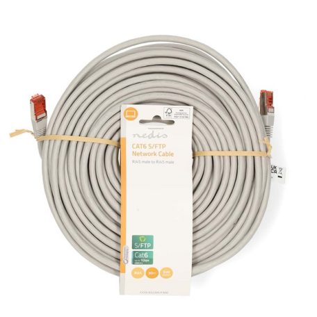 Nedis CCGL85220GY300 UTP / FTP Cat6 patch kábel, RJ45 aranyozott érintkezők, 10/100/1000 Mbit/s, hossz: 30m