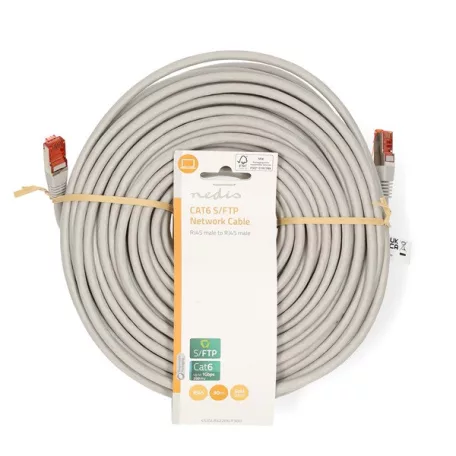 Nedis CCGL85220GY300 UTP / FTP Cat6 patch kábel, RJ45 aranyozott érintkezők, 10/100/1000 Mbit/s, hossz: 30m