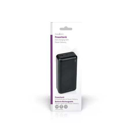 Nedis UPBKPD30000BK powerbank, hordozható külső akkumulátor, power bank 30000mAh