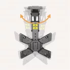 Nedis TVCM5850BK motoros mennyezeti / plafon TV / monitor állvány/tartó konzol, 23-65", dönthető, forgatható, WIFI, 30kg