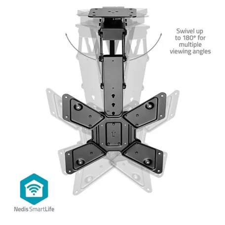 Nedis TVCM5850BK motoros mennyezeti / plafon TV / monitor állvány/tartó konzol, 23-65", dönthető, forgatható, WIFI, 30kg