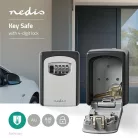 Nedis KEYCC01GY számzáras kulcs széf (kulcsszéf), beltéri és kültéri használatra