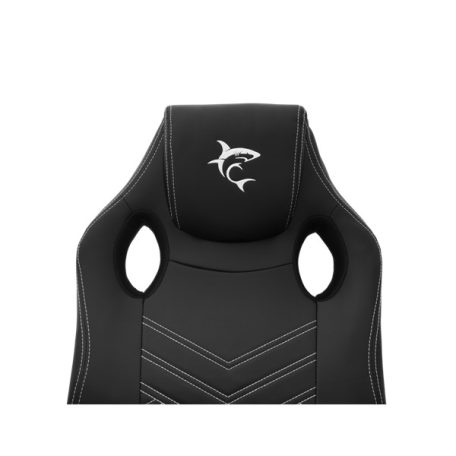 WHITE SHARK ZOLDER fekete gamer szék , puha nyak, fej és hát párnák, lélegző felület, 3 év garancia, 120 kg - ig