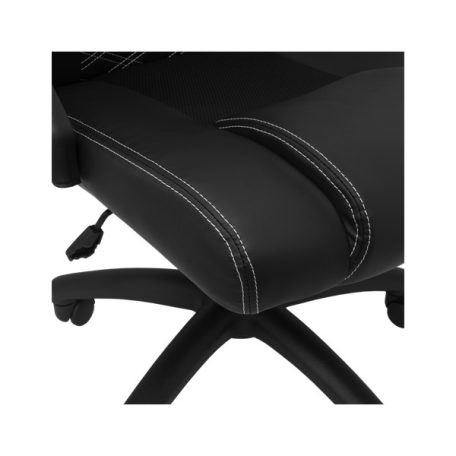 WHITE SHARK ZOLDER fekete gamer szék , puha nyak, fej és hát párnák, lélegző felület, 3 év garancia, 120 kg - ig