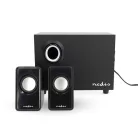 Nedis CSPR10021BK PC (hangfal) hangszóró 2.1, 33 W, 3,5mm sztereo jack