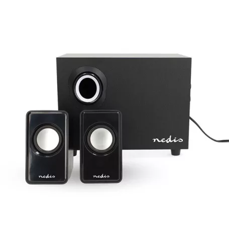 Nedis CSPR10021BK PC (hangfal) hangszóró 2.1, 33 W, 3,5mm sztereo jack