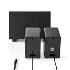 Nedis CSPR10021BK PC (hangfal) hangszóró 2.1, 33 W, 3,5mm sztereo jack