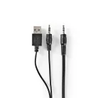 Nedis CSPR10021BK PC (hangfal) hangszóró 2.1, 33 W, 3,5mm sztereo jack