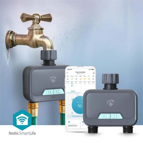 Nedis BTWV20GY okos Bluetooth® automata víz / locsolás vezérlő, elemes táp