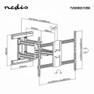 Nedis TVWM6570BK 43"- 100" LCD TV / monitor fali tartókonzol, maximum 70 kg, forgatható / dönthető, 3 forgáspont