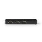Nedis UHUBU2730BK aktív 7 portos USB HUB, USB 2.0, 5V táp