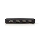 Nedis UHUBU2730BK aktív 7 portos USB HUB, USB 2.0, 5V táp
