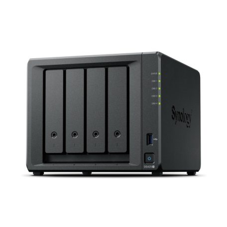 SYNOLOGY NAS 4 Fiókos Intel Celeron J4125 4x2,7GHz, 2GB DDR4, 1x2,5GbE, 1x1GbE, 2x2280NVMe - DS425+