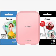   CANON Mobil fotónyomtató, ZINK, ZOEMINI 2 WiFi,  317x500 dpi, rózsaarany,  + fotópapír csomag