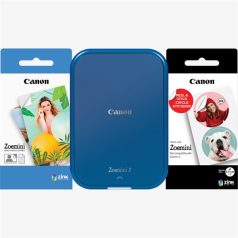   CANON Mobil fotónyomtató, ZINK, ZOEMINI 2 WiFi,  317x500 dpi, tengerészkék, + fotópapír csomag