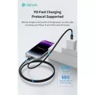 Devia Gracious Series 27W PD Type-C/Lightning adat- és töltőkábel 3m - fekete
