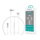 Devia Smart Series M1 Metal In-Ear sztereó fülhallgató - USB-C (Type-C), ezüst