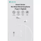 Devia Smart Series M1 Metal In-Ear sztereó fülhallgató - USB-C (Type-C), ezüst