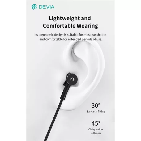 Devia Smart Series M1 Metal In-Ear sztereó fülhallgató - USB-C (Type-C), ezüst