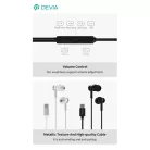 Devia Smart Series M1 Metal In-Ear sztereó fülhallgató - USB-C (Type-C), ezüst
