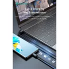 Devia Gracious Series 60W PD USB-C - USB C (Type-C) adat- és töltőkábel, fekete, 1m