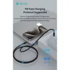 Devia Gracious Series 60W PD USB-C - USB C (Type-C) adat- és töltőkábel, fekete, 1m