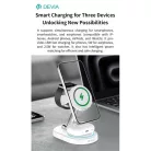 Devia Extreme Speed Series 15W Qi 3 In 1 vezeték nélküli töltő Smartphone/iWatch/Airpods - fehér