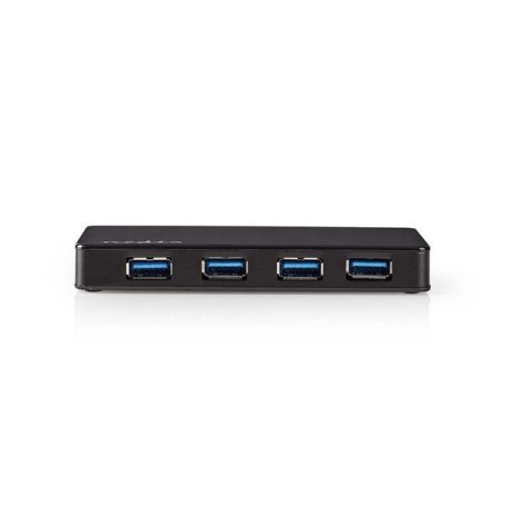 Nedis UHUBU3420BK aktív 4 portos USB HUB, USB 3.2 Gen 1, 5V táp