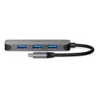 Nedis CCGB64220GY01 4 portos USB-C hub, USB-C dugó (USB C) to 4x USB A 3.2 Gen1