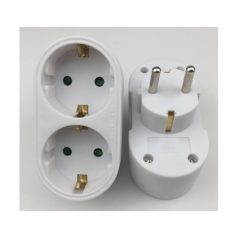   BLACKBIRD Hálózati Dugalj elosztó 250V, Max:3500W 2x16A/250V GZB02 gyerekvédelem, Fehér