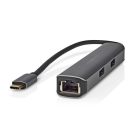 Nedis CCBW64210AT02 USB-C (USB C) dugó - 3x USB, HDMI, RJ45, 5 Gbps