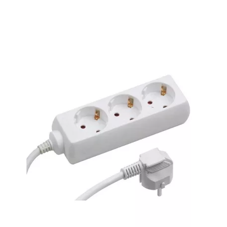 BLACKBIRD Hálózati elosztó 1.5m 3xSCHUKO 16/A/250V/3500W, Fehér