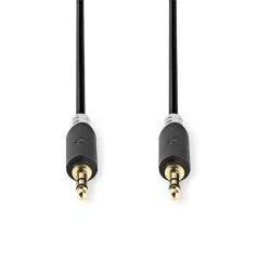   Nedis CABW22000AT50 sztereo audió kábel 3,5mm sztereo jack dugó - dugó,  aranyozott,  5 m