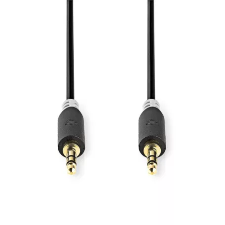 Nedis CABW22000AT50 sztereo audió kábel 3,5mm sztereo jack dugó - dugó,  aranyozott,  5 m