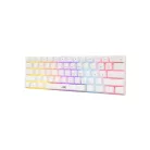 Baracuda DOLPHIN-W/R-US, BGK-03211W/R-US  fehér mechanikus gamer billentyűzet piros kapcsolóval, angol