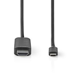   Nedis CCGL64655BK10 USB C (USB-C) - HDMI kábel, USB 3.2 Gen 1, 4K@60Hz, hossz 1m