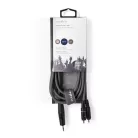 Nedis COTH22200GY15 félprofi audio kábel, 3,5mm sztero jack dugó - 2 x RCA dugó, 1.5m, rugalmas