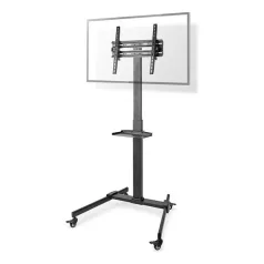   Nedis TVSM5100BK kerekes gurulós LCD TV/Monitor állvány (tartó konzol), 32"-55", szabadon álló, 35kg
